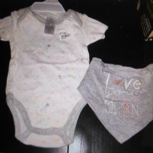 Newborn moon and back onesie